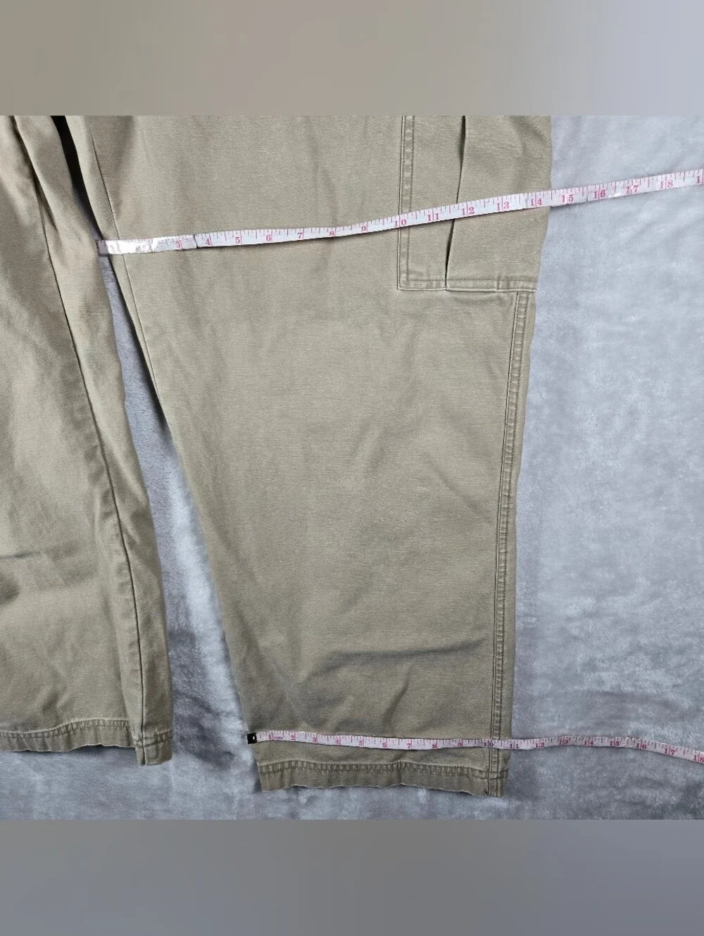 Anchor Blue Big Baggy Cargo Pants Mens Size 38x30 Khaki Loose Skater Vintage Y2K